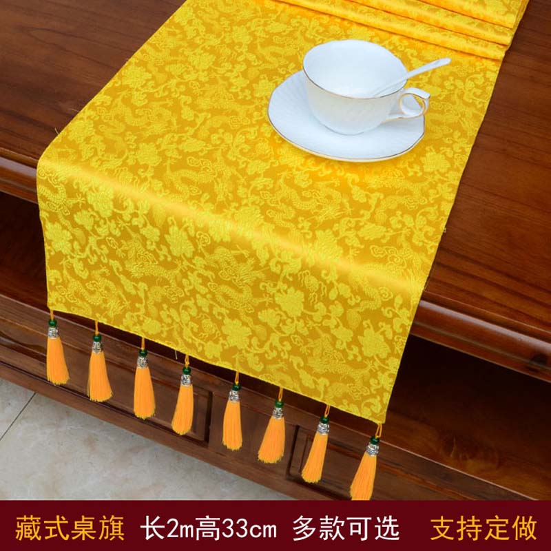 Home Textiles China - Alas Meja Sajadah Bordir Buddha 200cm,