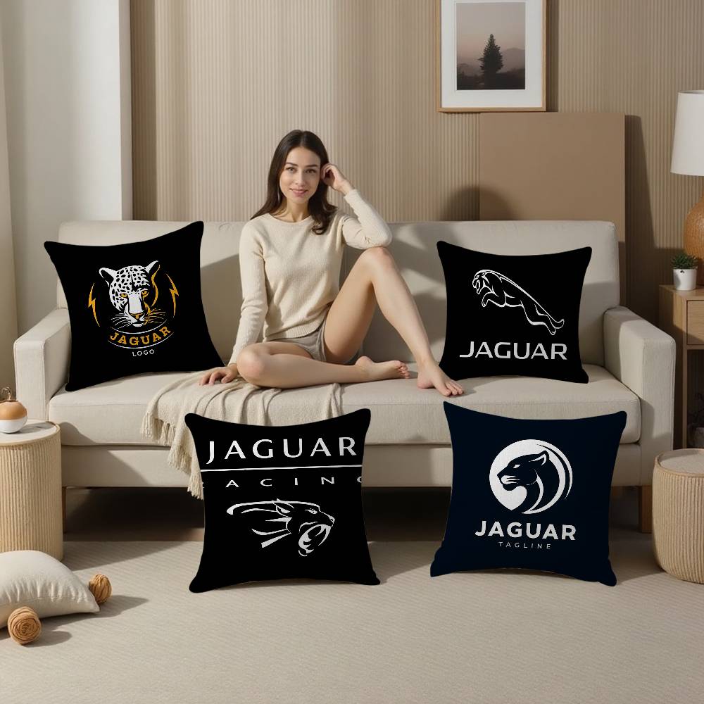 Home Textiles Logo - J-JaguarS-Car Logo Sarung Bantal Sarung Bantal