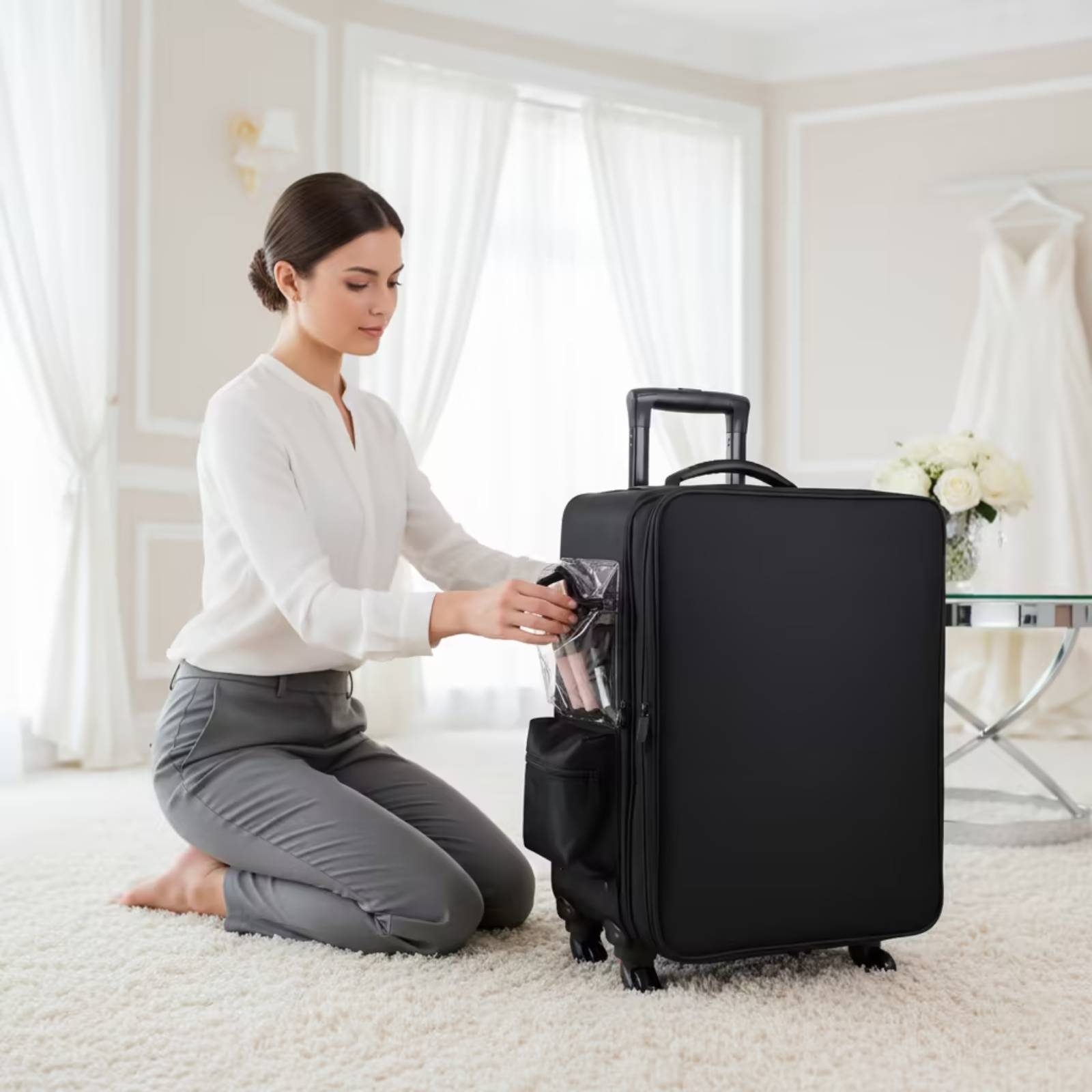 Koper Rias dengan Roda Berputa - P & C Home Textiles Usa ulasan dan harga